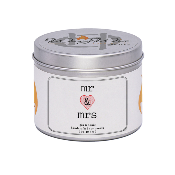 WaxyWix Slogan Candle - Mr & Mrs